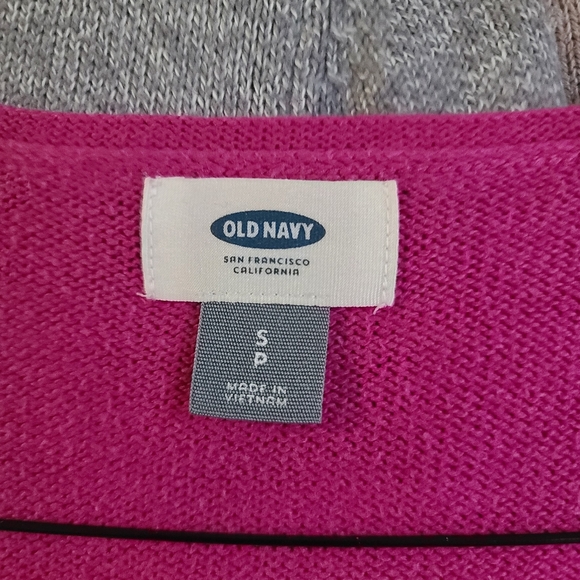 Women's Size SP Old Navy Fuchsia, Gray, Tan V-Neck Long Sleeve Sweater Bundle - Picture 9 of 15